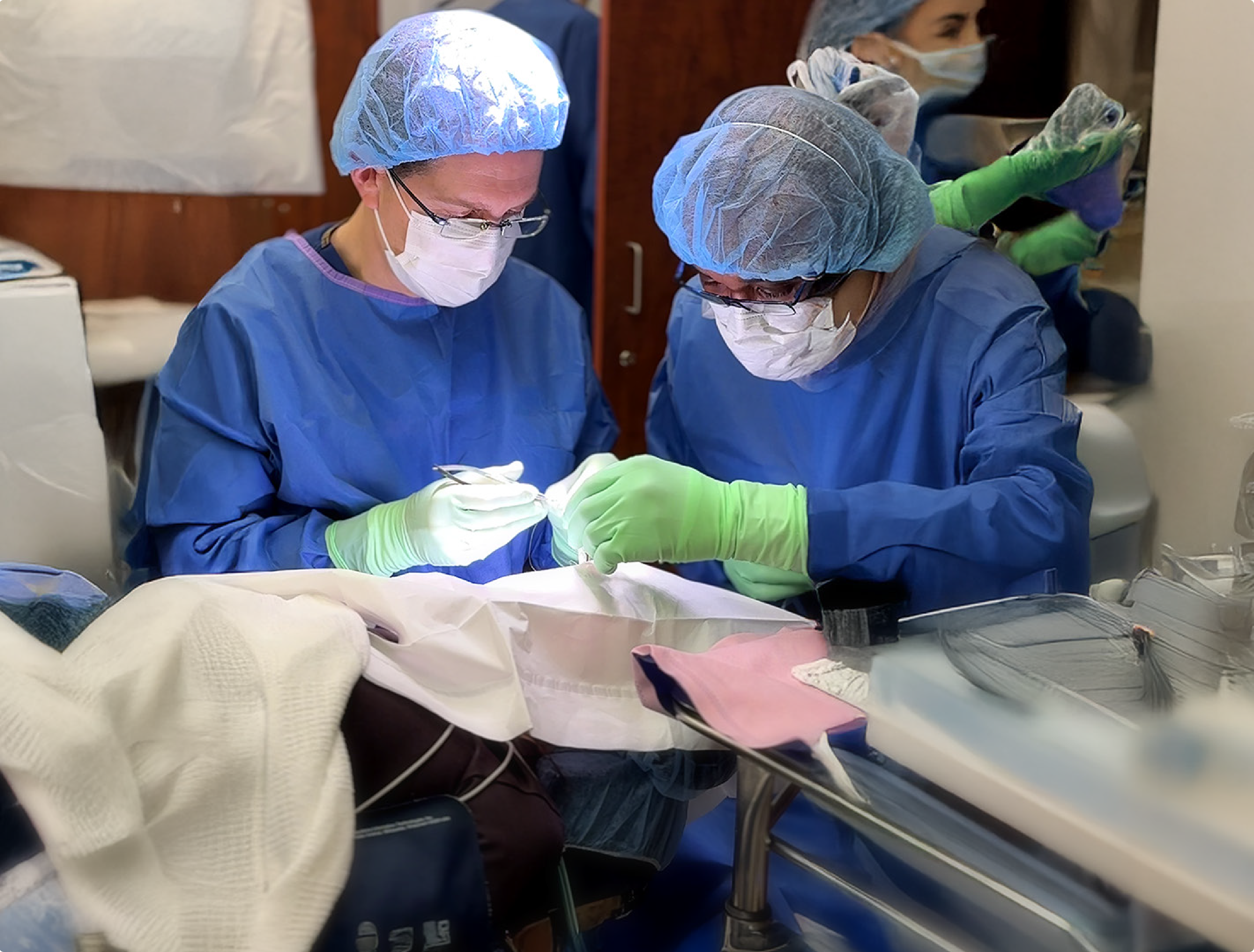 Dr. Gordon in surgery